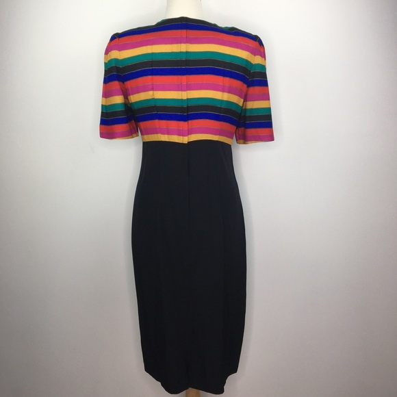 vintage rainbow stripe sheath dress - Picture 6 of 9